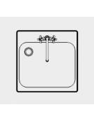 Elemento neutro con lavello, su vano con 2 porte - cm 80x73x87h