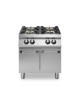 Cucina a gas 4 fuochi su armadio con 2 porte - bruciatori 3x10 kw + 1x6 kw - piano stampato - cm 80x90x87h