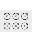 Cucina a gas 6 fuochi da banco con piano stampato - Potenza totale Kw 52 - cm 120x90x28h