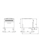 Cucina a gas 4 fuochi piano stampato con forno elettrico a convenzione - bruciatori 3x10 kw + 1x6 kw - cm 80x90x87h