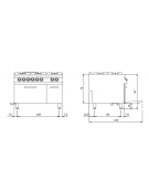 Cucina a gas 6 fuochi con piano stampato e forno elettrico ventilato - 4 Fuochi da 10 KW e 2 da 6 Kw - cm 120x90x87h