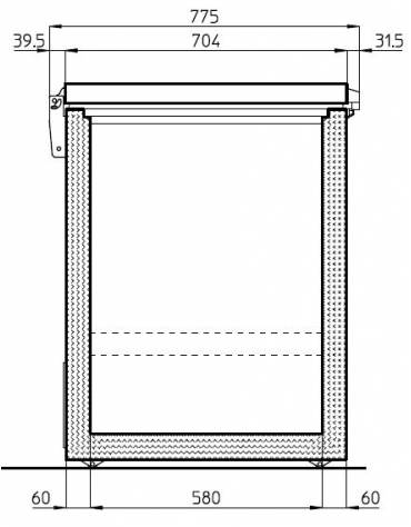 Congelatore orizzontale a pozzetto cm 205,5x71,5x83,5h