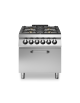 Cucina a gas 4 fuochi con forno elettrico statico - Bacinelle smaltate - potenza totale 26 Kw - cm 80x90x87h