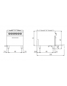 Cucina a gas 4 fuochi con forno elettrico statico - Bacinelle smaltate - potenza totale 26 Kw - cm 80x90x87h