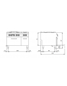 Cucina gas 6 fuochi con forno a gas GN 2/1 statico e armadio neutro - Bacinelle smaltate - potenza totale 45 Kw - cm 120x90x87h