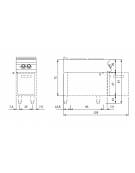 Cucina elettrica professionale 2 piastre quadre su armadio aperto - potenza 2 x 4 Kw - cm 40x90x87h