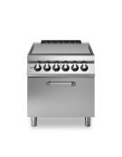 Tuttapiastra elettrico - 4 zone cottura - potenza 2x3,4 kW  - con forno elettrico statico - cm 80x90x87h