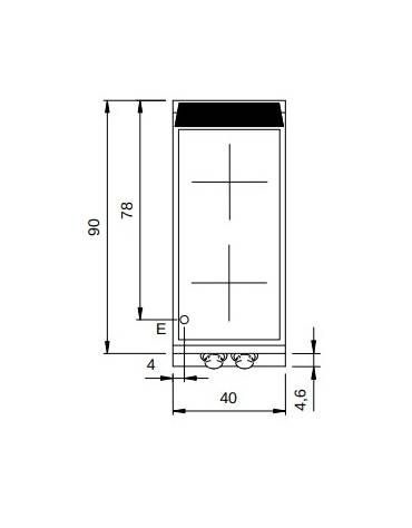 Cucina a induzione da banco  per ristoranti - 2 Zone di cottura da 5 Kw - cm 40x90x28h