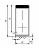 Cucina a induzione su mobile aperto per ristoranti - 2 Zone di cottura da 5 Kw - cm 40x90x87h