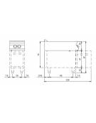 Cucina a induzione su mobile aperto per ristoranti - 2 Zone di cottura da 5 Kw - cm 40x90x87h