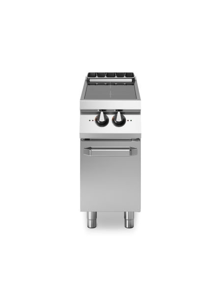 Cucina a induzione su mobile chiuso per ristoranti - 2 Zone di cottura da 5 Kw - cm 40x90x87h