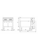 Cucina a induzione su mobile aperto per ristoranti - 4 Zone di cottura da 20 Kw - cm 80x90x87h