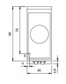 Wok ad induzione professionale su vano aperto - potenza 5 Kw - cm 40x90x87h