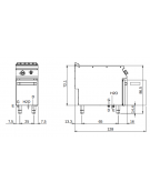 Cuocipasta a gas 1 vasca capacità 40 lt - potenza 14 Kw - cm 40x90x87h