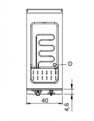 Cuocipasta elettrico 1 vasca capacità 40 lt - potenza 8,5 Kw - cm 40x90x87h