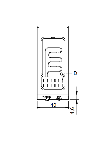 Cuocipasta elettrico 1 vasca capacità 40 lt - potenza 8,5 Kw - cm 40x90x87h