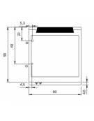 Bagnomaria a gas su vano con 2 porte - 2 vasche - capacità per 2xGN1/1 + 2xGN1/3 - cm 80x90x87h
