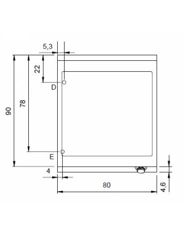 Bagnomaria elettrico trifase su armadio aperto 2 vasche - capacità per 2xGN1/1 + 2xGN1/3 - cm 80x90x87h