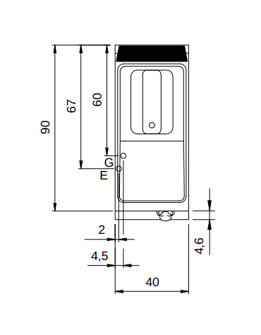 Friggitrice a gas su mobile con  vasca libera e bruciatori esterni - 1 Vasca da lt. 13 - potenza 12 Kw - cm 40x90x87h