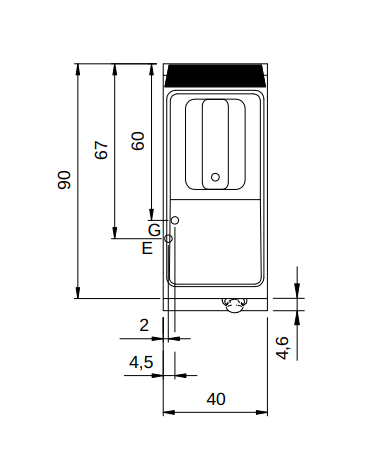 Friggitrice a gas su mobile con vasca libera e bruciatori esterni - 1 Vasca da lt. 17 - potenza 16 Kw - cm 40x90x87h