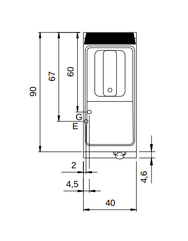Friggitrice a gas su mobile con vasca libera e bruciatori esterni - 1 Vasca da lt. 21 - potenza 19 Kw - cm 40x90x87h