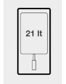 Friggitrice a gas su mobile con vasca libera e bruciatori esterni - 1 Vasca da lt. 21 - potenza 19 Kw - cm 40x90x87h