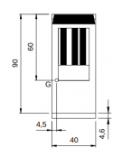Friggitrice a gas su mobile 1 Vasca da lt. 13 - bruciatori in vasca - potenza 12 Kw - cm 40x90x87h