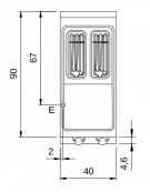 Friggitrice elettrica professionale 2 vasche Lt 8+8 - resistenze rotanti - cm 40x90x87h