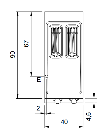 Friggitrice elettrica professionale 2 vasche Lt 8+8 - resistenze rotanti - cm 40x90x87h