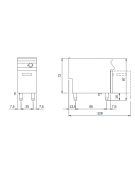 Friggitrice elettrica su armadio chiuso - 1 vasca da 13 lt - Resistenze rotanti - cm 40x90x87h