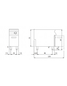 Friggitrice elettrica su armadio chiuso - 1 vasca da 21 lt - Resistenze rotanti - cm 40x90x87h