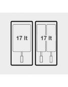 Friggitrice elettrica su armadio chiuso 2 vasche da 17+17 lt. - Resistenze rotanti - cm 80x90x87h