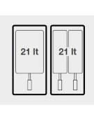 Friggitrice elettrica su armadio chiuso 2 vasche da 21+21 lt. - Resistenze rotanti - cm 80x90x87h