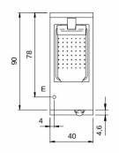 Scaldapatate elettrico bacinella GN 1/1 su armadio aperto - potenza 1 Kw - cm 40x90x85h