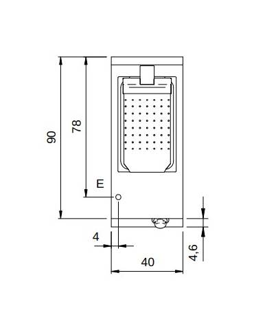 Scaldapatate elettrico bacinella GN 1/1 su armadio aperto - potenza 1 Kw - cm 40x90x85h