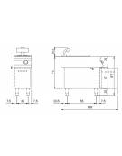 Scaldapatate elettrico bacinella GN 1/1 su armadio aperto - potenza 1 Kw - cm 40x90x85h