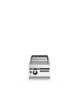 Fry Top a gas con piastra liscia cromata versione top da banco - potenza 10,5 Kw - cm 40x90x28h