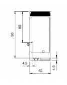 Fry Top a gas con piastra liscia cromata versione top da banco - potenza 10,5 Kw - cm 40x90x28h