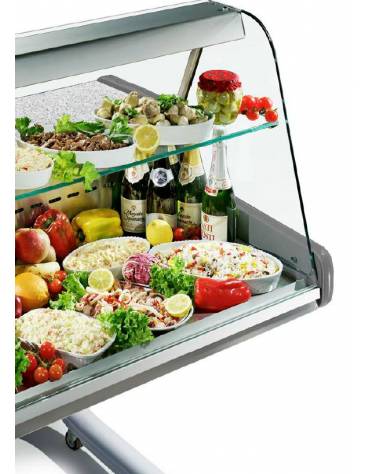 Vetrina refrigerata da appoggio statica per pasticceria mm 1721x1018x702h