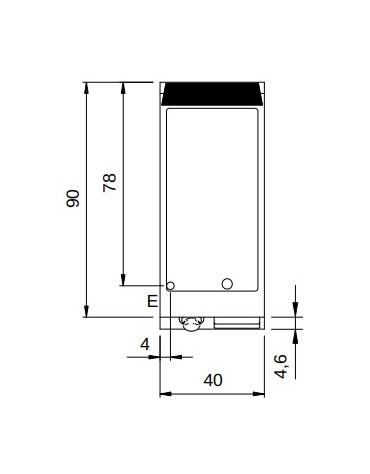 Fry Top elettrico con piastra rigata cromata su armadio aperto - potenza 7,5 Kw - cm 40x90x87h