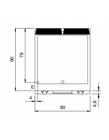 Fry Top elettrico da banco, piastra doppia liscia cromata - potenza tot. 15 kW - cm 80x90x25h