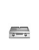 Fry Top elettrico da banco, piastra 2/3 liscia 1/3 rigata cromata - potenza totale 15 kW - cm 80x90x28h