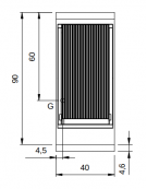 Griglia ad acqua grill a gas su armadio chiuso - 1 zona di cottura - potenza 11 Kw - cm 40x90x87h