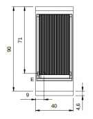 Griglia ad acqua elettrica su mobile chiuso - 1 zona di cottura - potenza 7,5 Kw - cm 40x90x87h