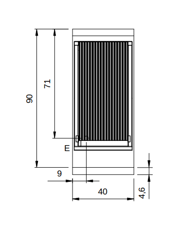 Griglia ad acqua elettrica su mobile chiuso - 1 zona di cottura - potenza 7,5 Kw - cm 40x90x87h