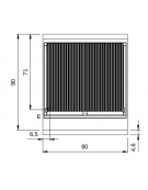 Griglia ad acqua elettrica su mobile chiuso - 2 zone di cottura - potenza totale 15 Kw - cm 80x90x87h