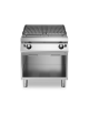 Griglia a pietra lavica a gas su vano aperto - 2 zone di cottura in acciaio inox - cm 80x90x87h