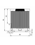 Griglia a pietra lavica a gas su vano aperto - 2 zone di cottura in acciaio inox - cm 80x90x87h