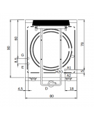 Pentola a gas, riscaldamento diretto, capacità 150 lt. - potenza 24 Kw - cm 80x90x87h