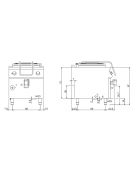 Pentola a gas, riscaldamento diretto, capacità 150 lt. - potenza 24 Kw - cm 80x90x87h